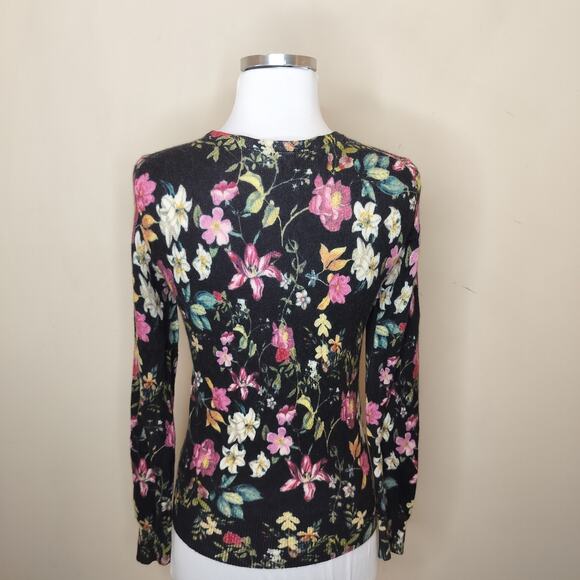 Charter Club Floral Cashmere Cardigan Sweater - Picture 6 of 8
